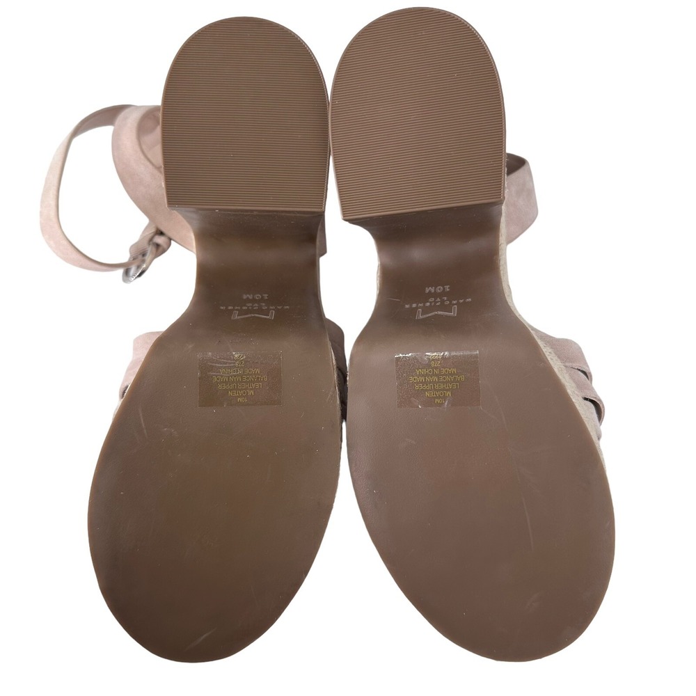 Woman's Heels Marc Fisher LTD Oaten Espadrille Platform Sandal Natural Size 10M - Picture 6 of 6